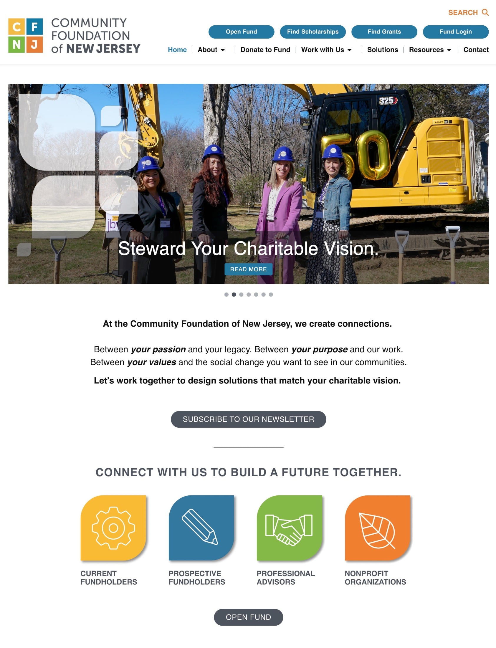 Community Foundation of New Jersey, technical support by designICU