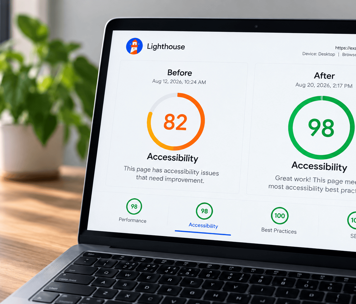 Website Accessibility Audit service results